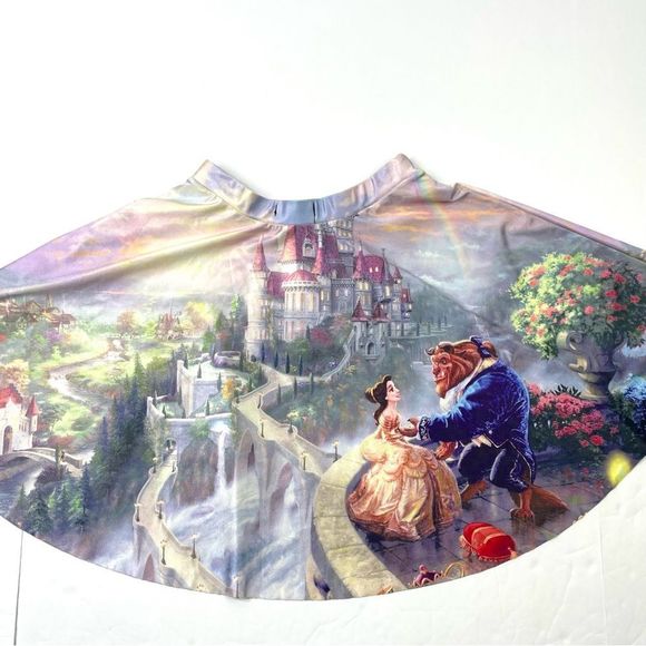 Beauty and The Beast Disney Landscape Print Skirt - Picture 1 of 8